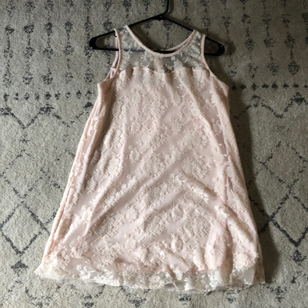 Pink lace dress